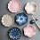 2Pcs Ceramic Sauce Dish Blue Tea Bag Rest Pattern Home Use 8