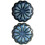 2Pcs Ceramic Sauce Dish Blue Tea Bag Rest Pattern Home Use 6
