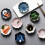 2Pcs Ceramic Sauce Dish Blue Tea Bag Rest Pattern Home Use 9