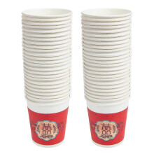 Pack of 100 thick disposable paper cups for weddings