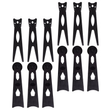 12Pcs Stable Plastic Picture Frame Back Bracket Easy Install Black