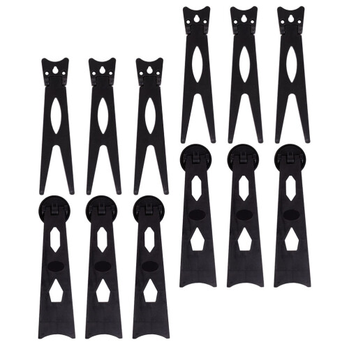 12Pcs Stable Plastic Picture Frame Back Bracket Easy Install Black