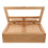 wooden tabletop display rack with drawers and easel design 10
