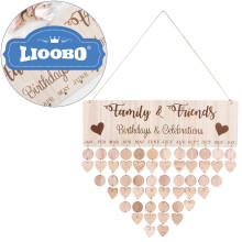 wooden diy calendar for family birthdays and celebrations reminder