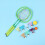 set badmintonracket en trainingstool met 15 voor kinderen 4