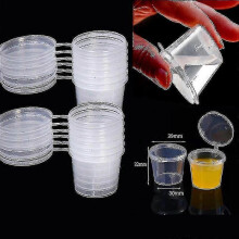 100 Pcs Small Plastic Containers for Sauces and Food, Clear Boxes with Lids
