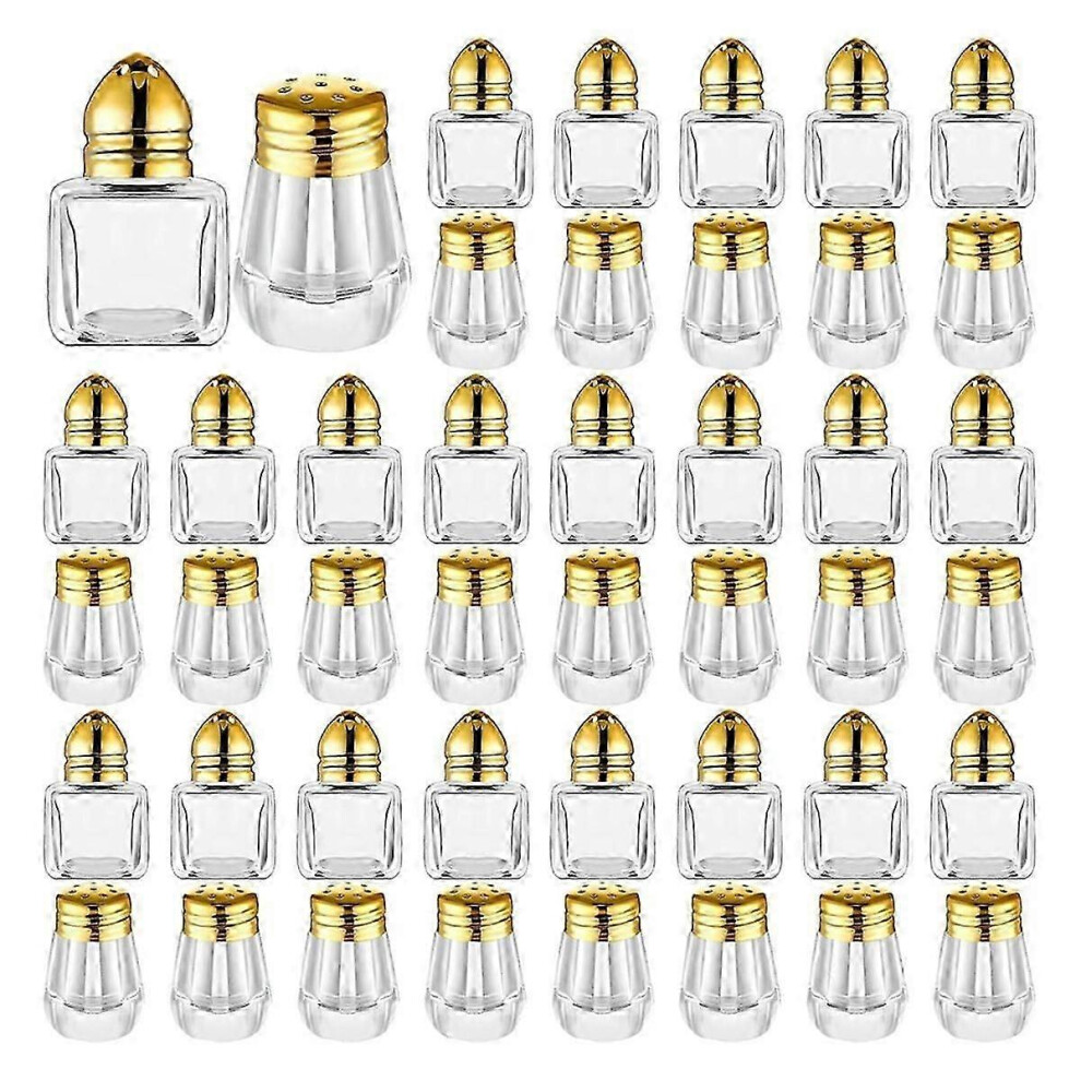 Mini clear salt and pepper shakers, small salt and pepper shakers, clear seasonings