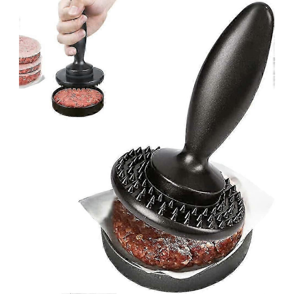 Reversible Meat Tenderizer, 3-in-1 Double-Sided Meat Tenderizer and Pounder, Hamburger Press, Marinade Making Tool