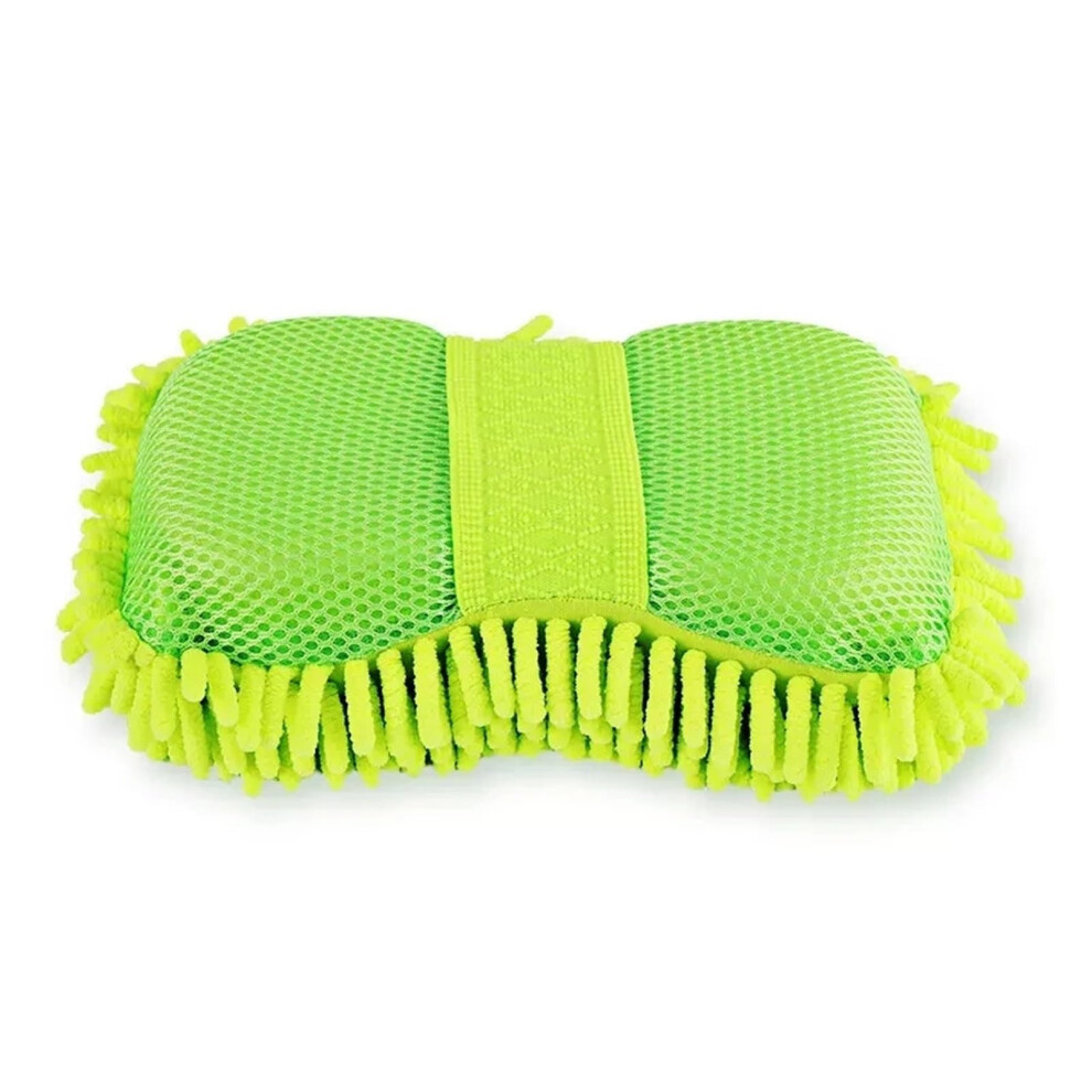 Microfiber Car Washer Sponge - Car Cleaning Kit With Detailing Brushes, Washing Towel, Auto Gloves, Green 9016109097545