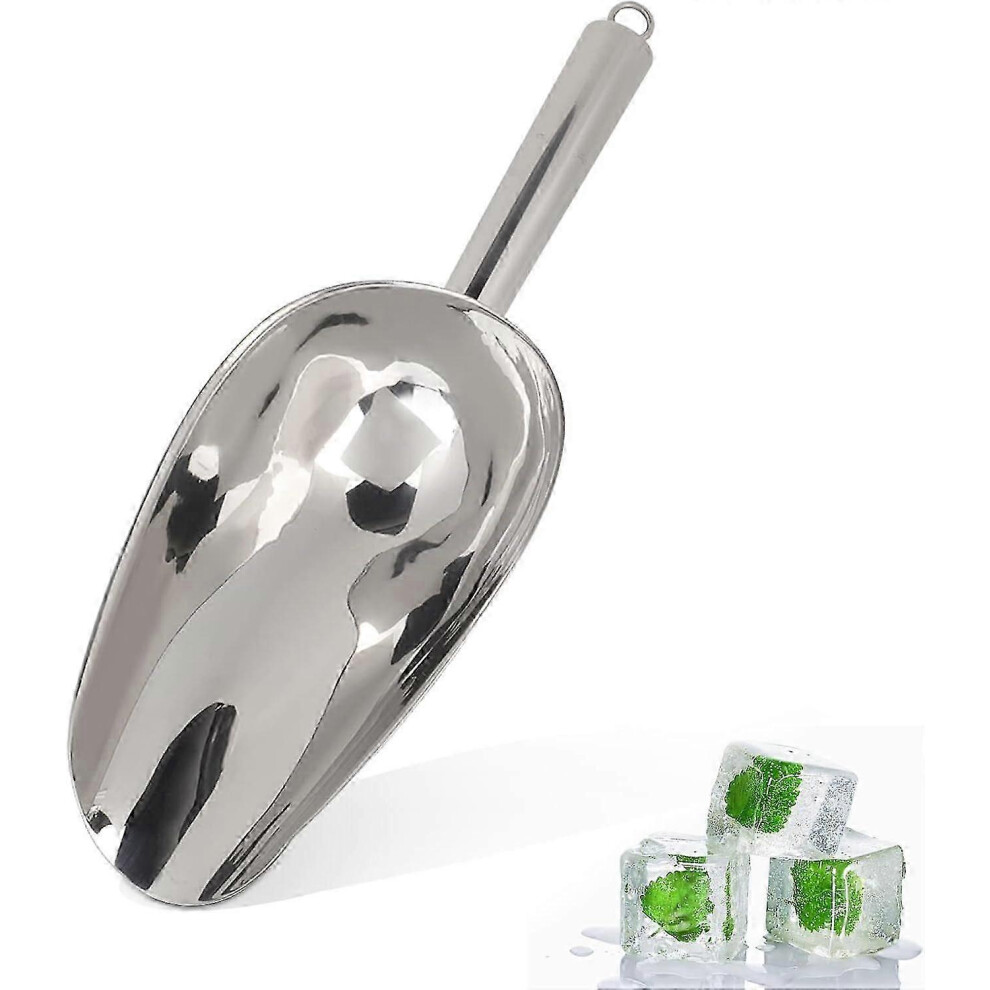 18 oz Stainless Steel Ice Scoop for Bar, Dog Food, Coffee Beans, Flour, for Bar, Buffet, Party, Kitchen