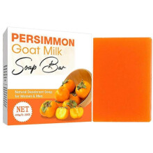 (3Pcs) Persimmon Soap Bar for Body Odor Control, Natural Purifying Deodorizing Soap Bar with Goat Milk for Eliminating Nonenal Body Odor