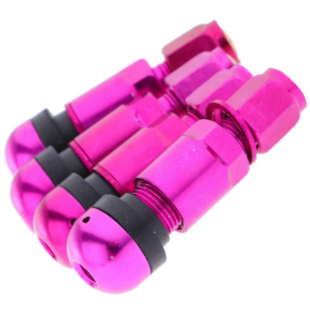 (PurpleBlack) 4 Pcs Car Tubeless Wheel Dust Caps Trendy Tire Valve Stems-image-OPC-PKRHZYG-NEW