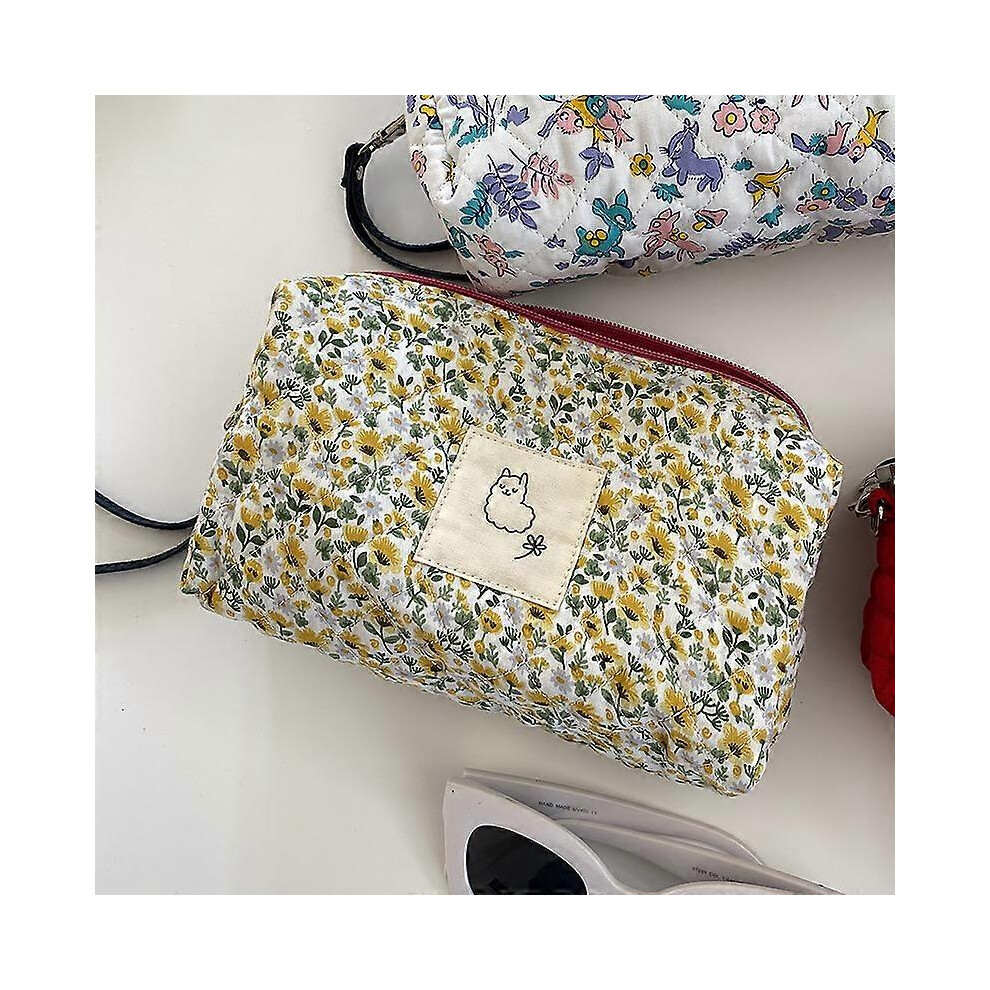Kikidex (As Show, One Size) Pattern Two Luggage Cosmetic Bag Quilted Cosmetic Bag Portable Cosmetic Bag 19Cm*12Cm*6Cm