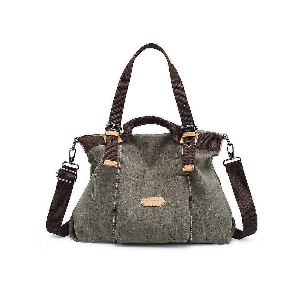 Kikidex (As Show, One Size) Women's Handbag,Canvas Large Totes Shoulder Bag Hobo Bags.(Green) Green