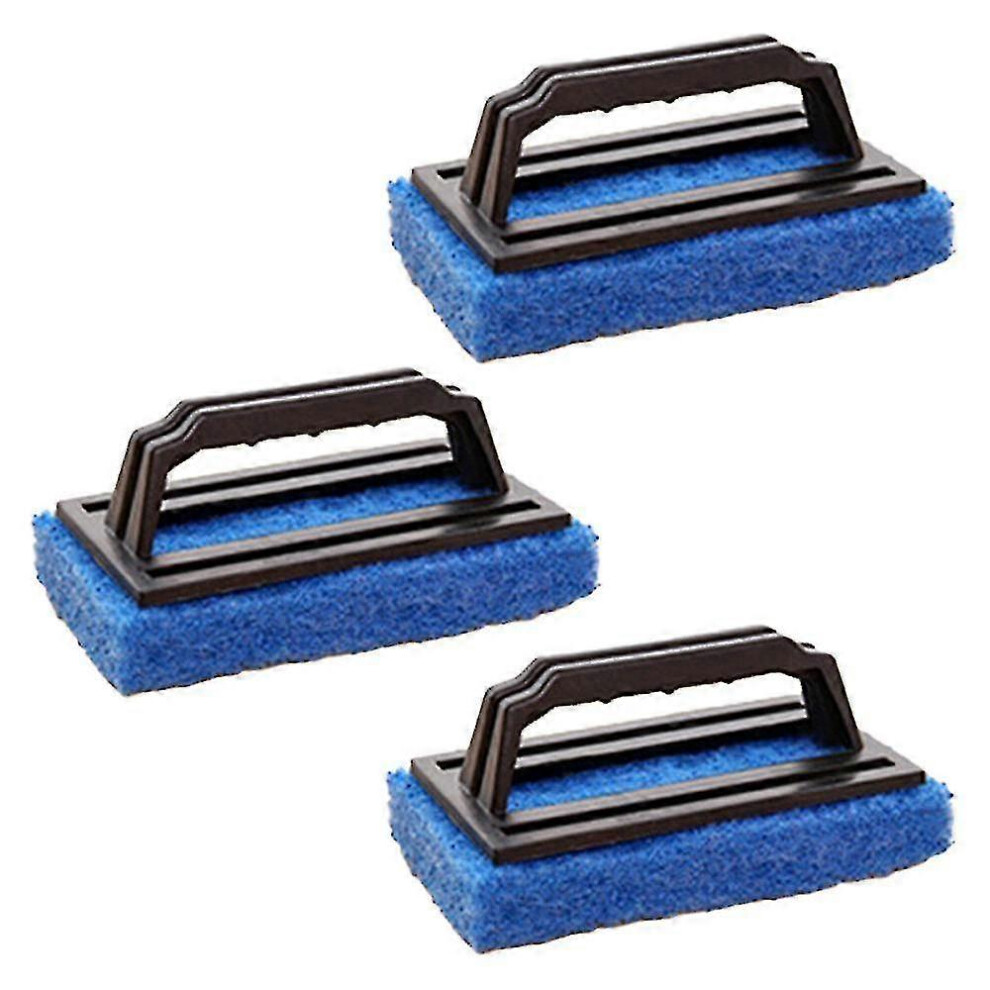 Grill Cleaning Kit (Blue), Heavy Duty Griddle Scouring Pad and Handle, Charcoal Griddle Cleaning Brush-image-OPC-PKRJ2K2-NEW