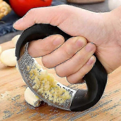 Steel Garlic Press - Black - RIpj 1
