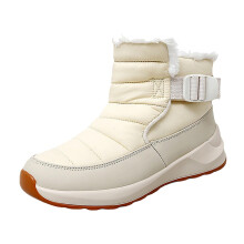 Overknees Women's Wide Shaft Ski Boots Orthopaedic Shoes Beige UK 7.5 Thickening