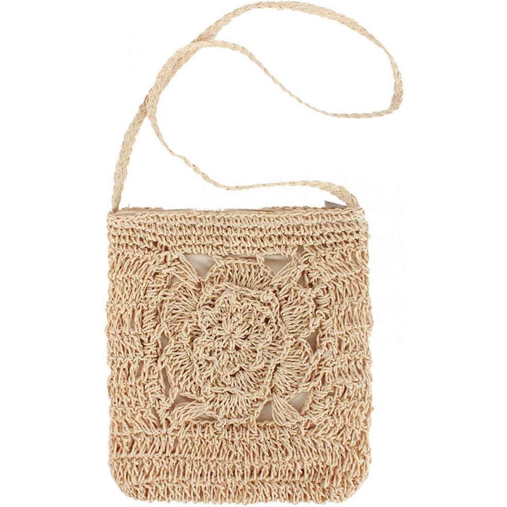Kikidex (As Show, One Size) Women's Cotton Crochet Tassel Shoulder Purse Bohemian Messenger Bag