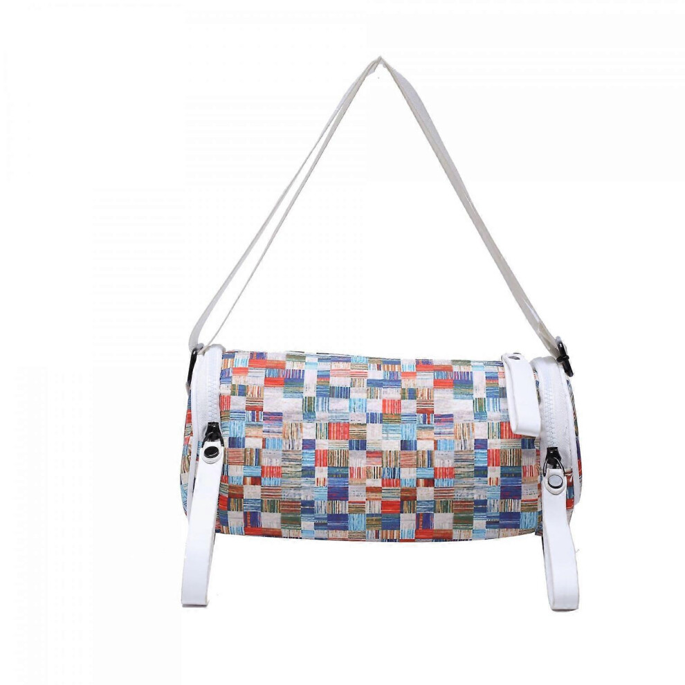 Kikidex (As Show, One Size) Aveki Round Handbags With Zipper Womens Crossbody Bags Multipurpose Thick Strap And Round Coin Purse(White) White