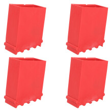 4Pcs Non-Slip Rosy Rubber Ladder Feet Covers Durable Ladder Pads