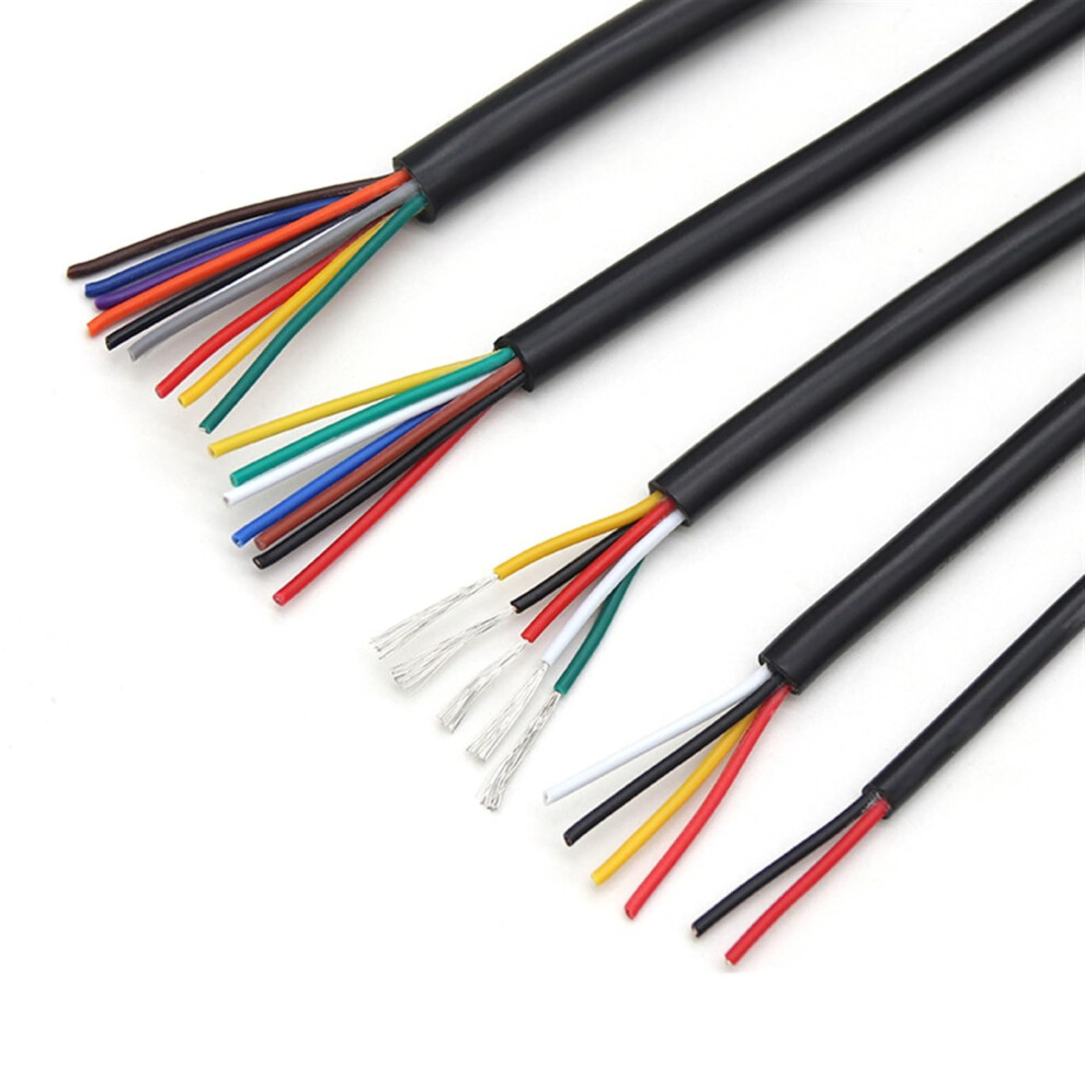 Ul2464 Soft Electronic Audio Wire 28Awg To 16Awg Copper Signal Cable 5/6/7 Core Sheathed 2 Meter Length 30Awg 9354506947958