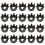 20Pcs Portable Black Copper Mini Crown Zircon Ornaments 1