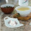 4pcs ceramic tea bag holder saucers shaped like teapots 4