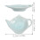 4pcs ceramic tea bag holder saucers shaped like teapots 2
