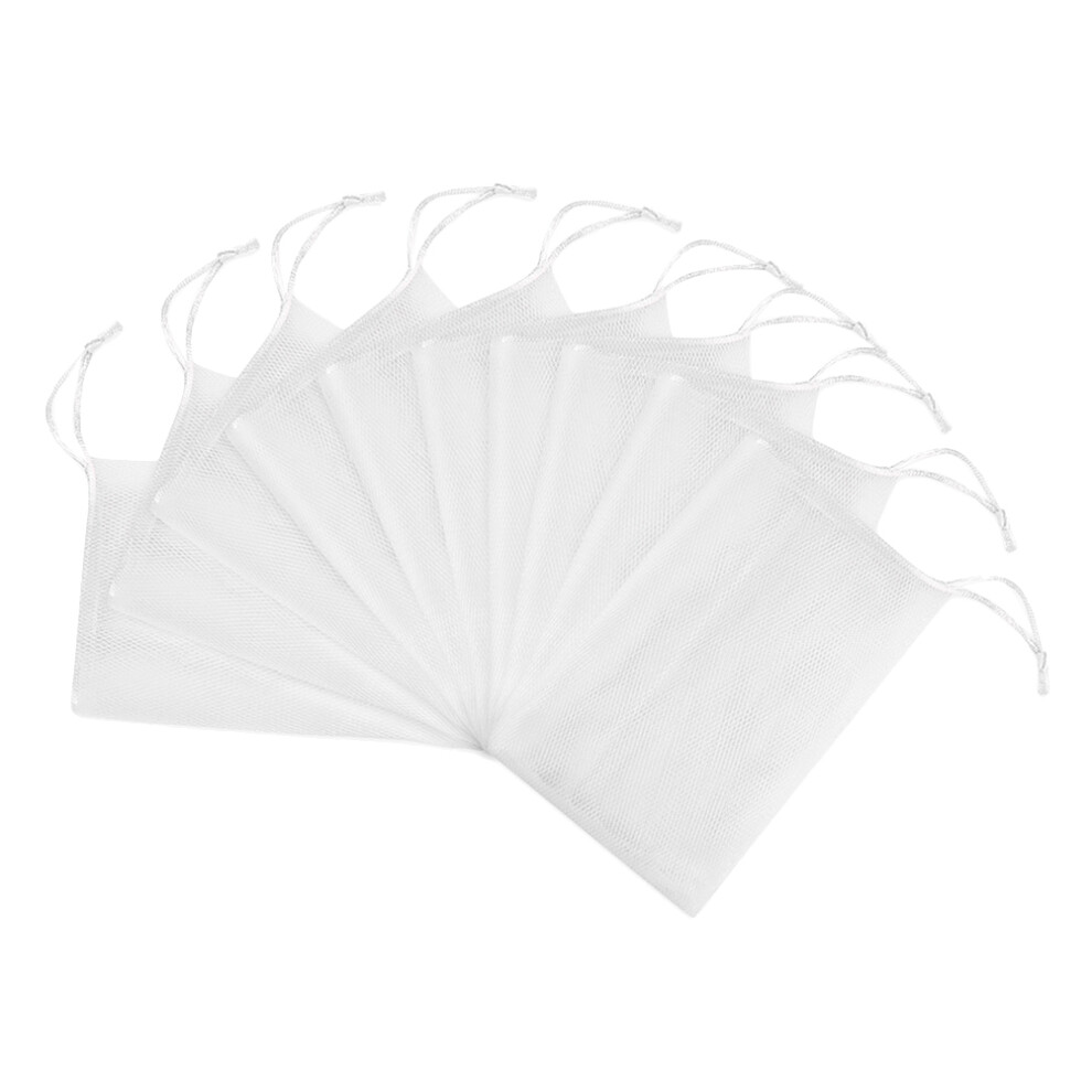 Inoomp 20Pcs Drawstring Soap Pouch Foaming Mesh Bag For Facial Body Cleansing