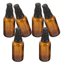 6pcs 30ml glass travel bottles with pump for cosmetics and lotion
