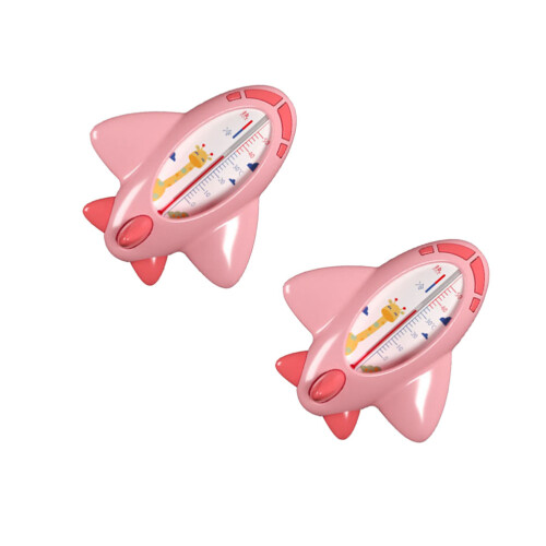 2pcs baby bath water with waterproof sensor pink