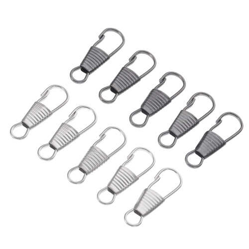 10Pcs Durable Iron Zipper Pulls Replacement for Bag Suitcase Coat DIY