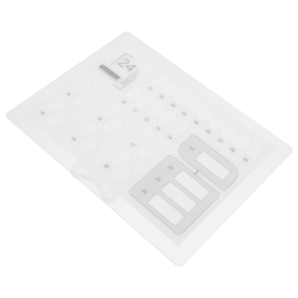 Inoomp Nail Art Display Board With 24 Color Tips Sample Chart