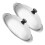 2Pcs Universal Stainless Steel Pot Covers Silver Kitchen Pan Lids 1