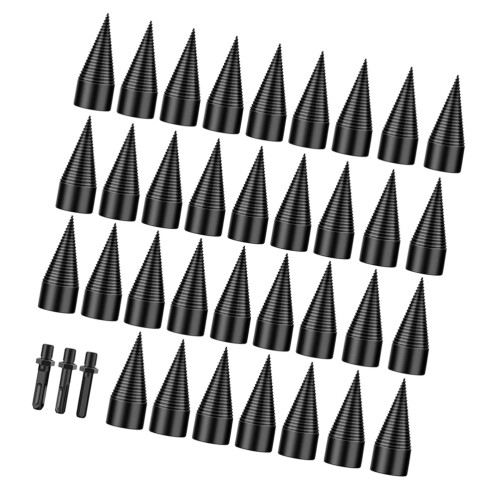45mm steel wood splitting cone firewood drill bit with handle 2