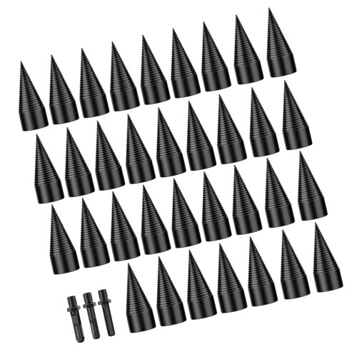 45mm steel wood splitting cone firewood drill bit with handle