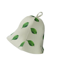 (Leaves, 25x72cm) 1Pcs Sauna Hat Polyester Protection Hair Supply Portable for Shower
