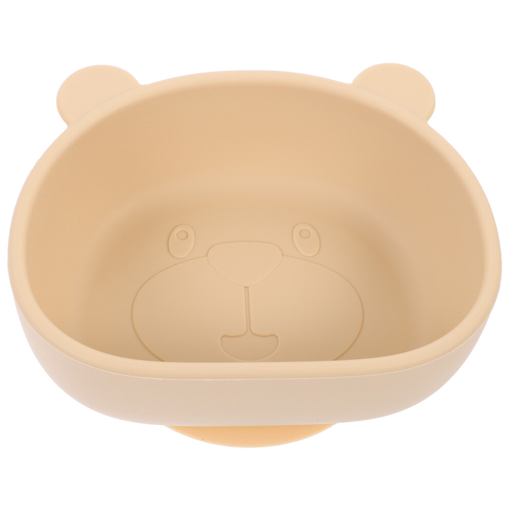 Suction Baby Bowl Toddler Eating Ice Silicone Salad Bowl Home Cream Vaguelly