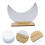 wooden tabletop makeup mirror moon style desktop irregular 5
