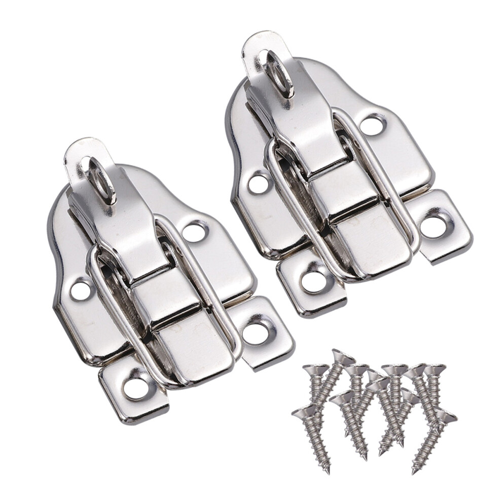 2Pcs Durable Silver Alloy Latch Locks For Jewelry And Wooden Boxes 3301131231002