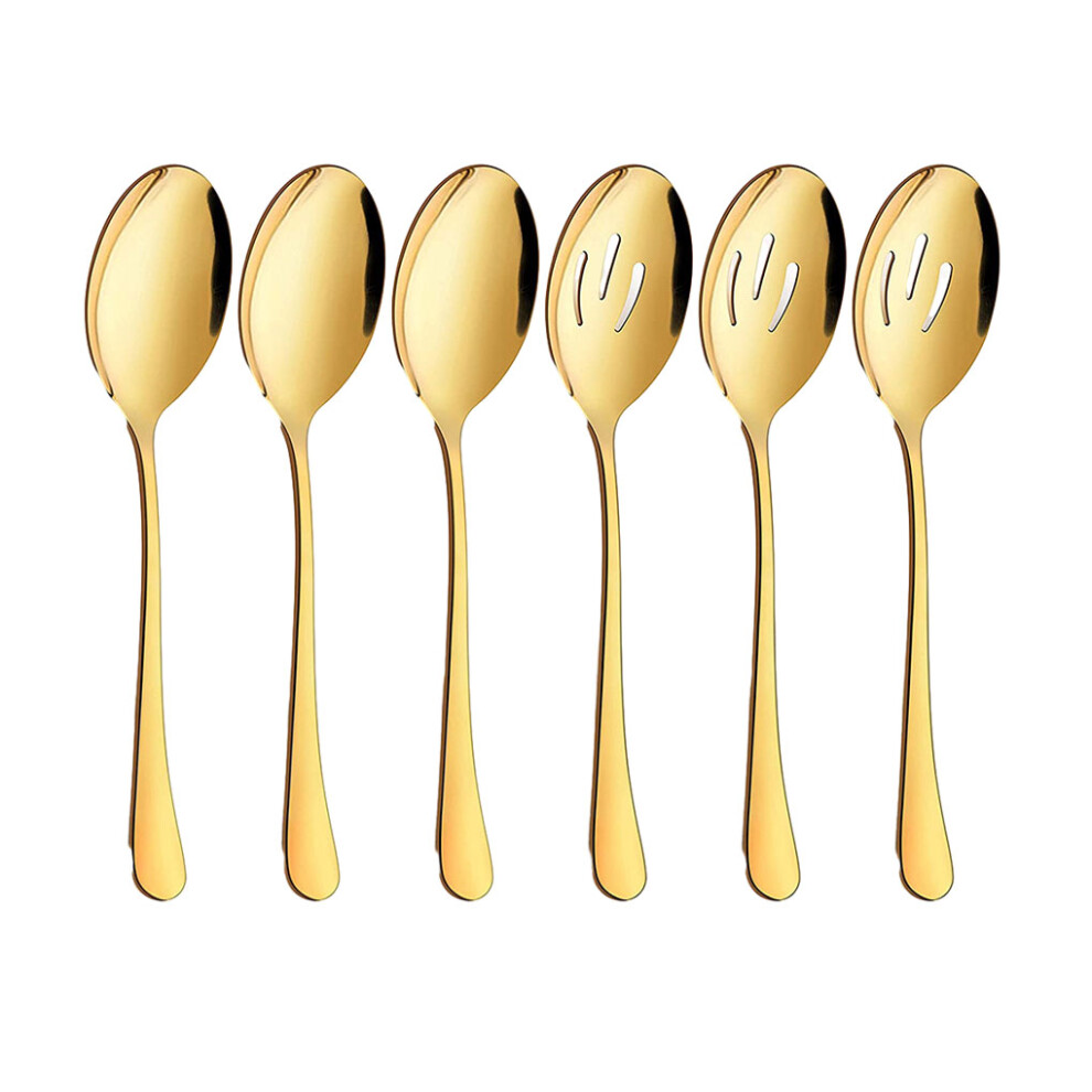 (golden) 6pcs Stainless Steel Cutlery Set Easy To Clean And Maintain For-image-OPC-PKRJFG6-NEW