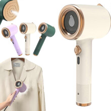 Kannettava minisilitysrauta matkakäyttöön, kädessä pidettävä beige höyrysilitysrauta, kompakti kokoinen