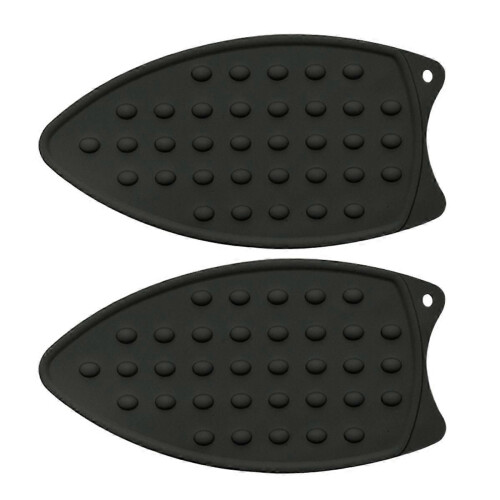 Mini support de repassage portable en silicone résistant à la chaleur, noir