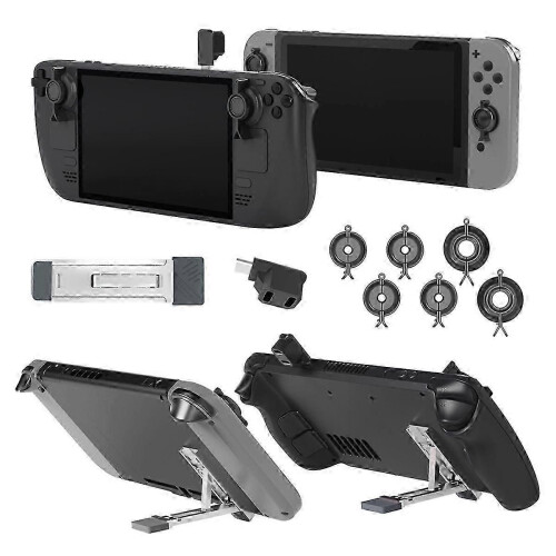 Kit de protection pour joystick avec support arrière compatible avec Switch/Switch OLED/Steam Deck/Switch 2