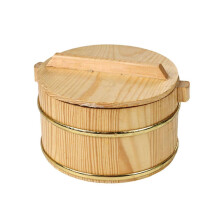 Baril à riz en bois avec couvercle, récipient alimentaire pour usage domestique, idéal pour conserver