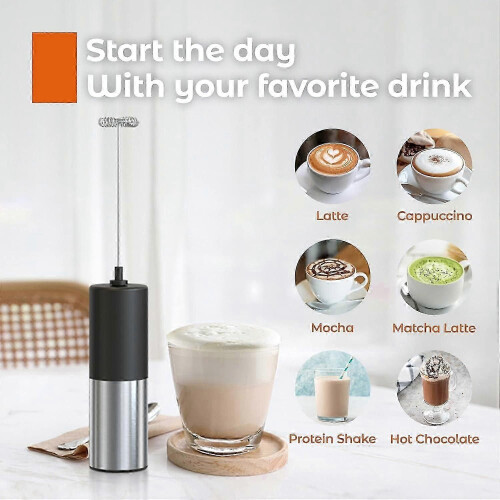 Mousseur à lait portable pour café et boissons protéinées 2
