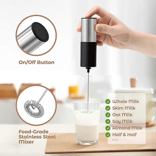 Mousseur à lait portable pour café et boissons protéinées 1