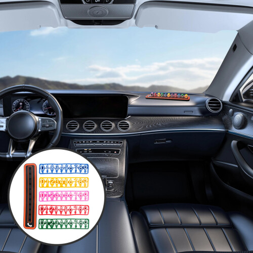 car temporary parking plate phone number set 1