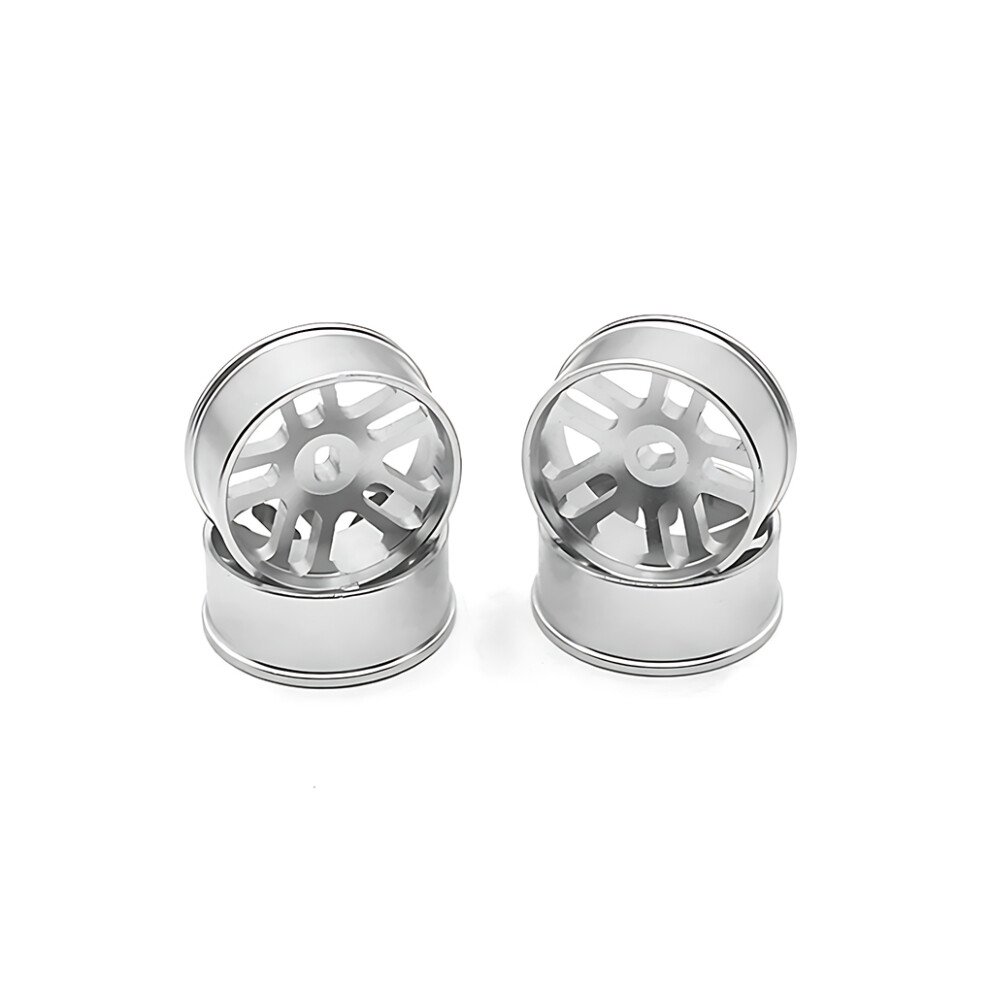 (silver) 4pieces Aluminum Alloy Wheel Rims Compatible With 1/28 Wltoys K969 RC-image-OPC-PKRJK7M-NEW