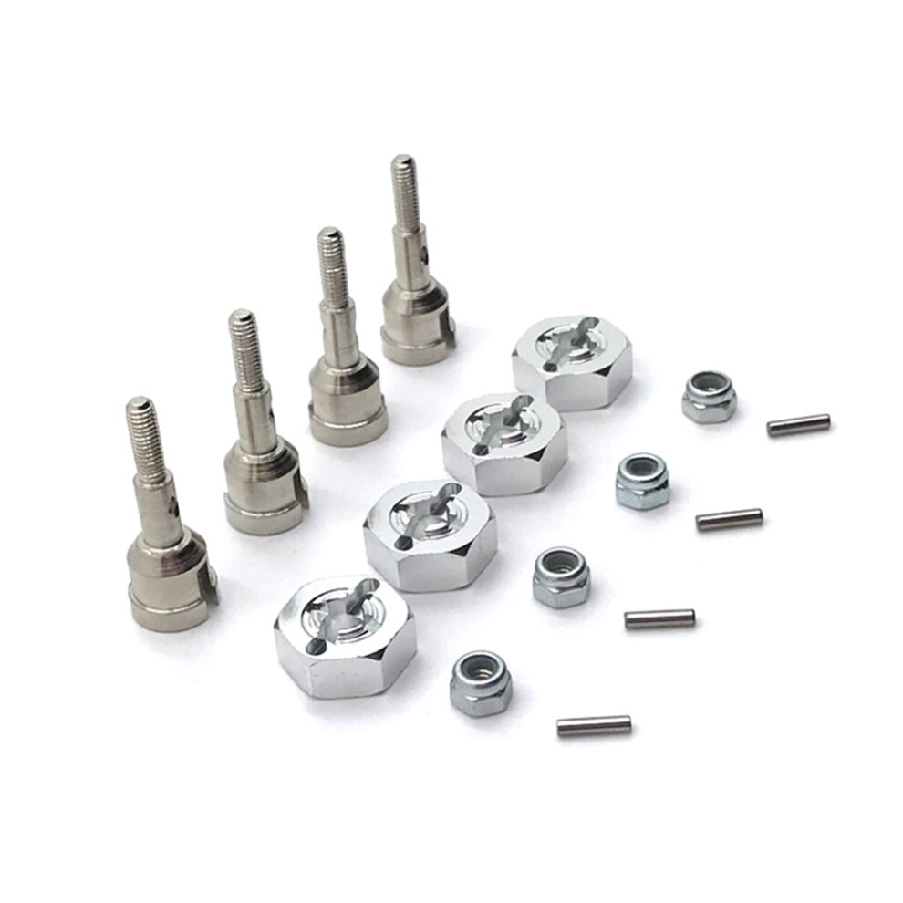 (silver) RCGOFOLLOW 1/18 Aluminum Alloy Reinforced Wheel Axle RC Upgrade Part-image-OPC-PKRJKVS-NEW